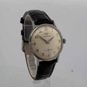 Vintage 32mm Wittnauer Sub-Seconds Men's Mechanical Wristwatch Swiss Steel